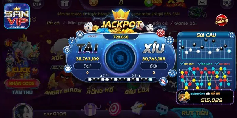 Giới thiệu trò chơi Tài Xỉu SANVIP