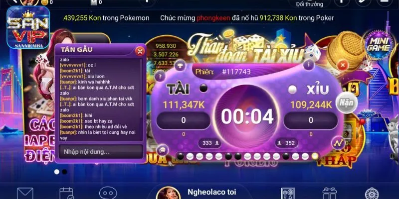 Tính năng đặc biệt của Tài Xỉu SANVIP thu hút người chơi